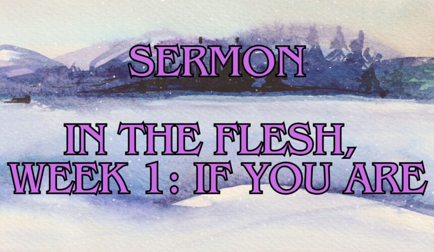 In the Flesh, Week 1: “If You Are…”