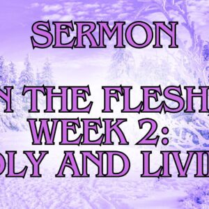 In The Flesh, Week 2: Holy and Living