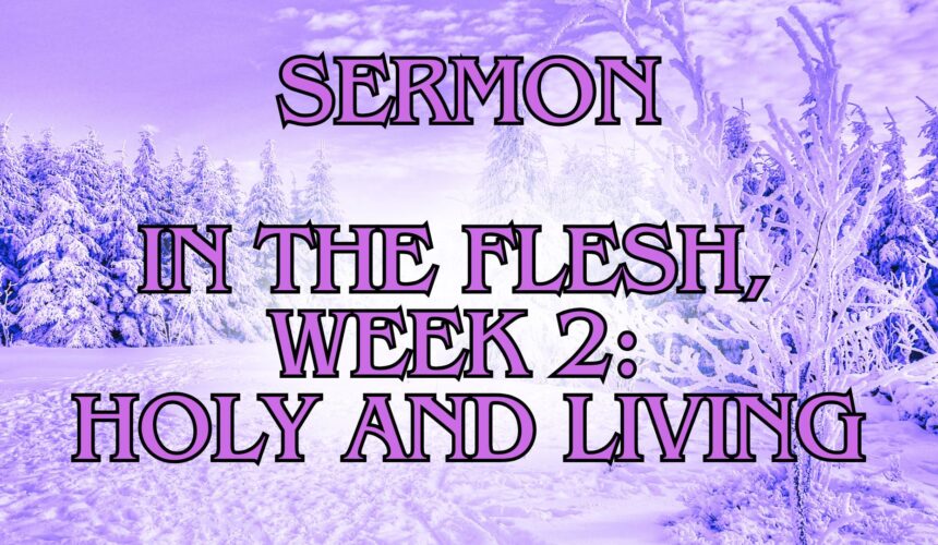 In The Flesh, Week 2: Holy and Living