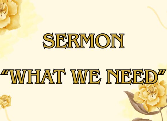 What We Need
